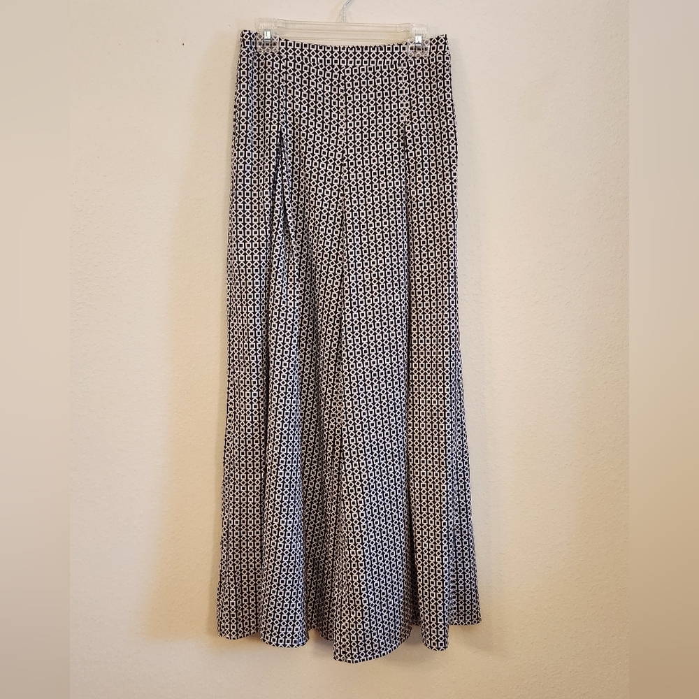 HYFVE Elastic Wide Leg Ribbed High Waist Pull On Pants JUNIORS Size L GEOMETRIC. - Picture 2 of 15